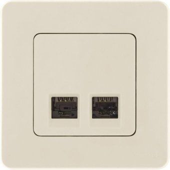 розетка компьютерная 2-м inspiria rj45 кат.5e utp сл. кость leg 673836 от магазина Штепсель и батарейка.