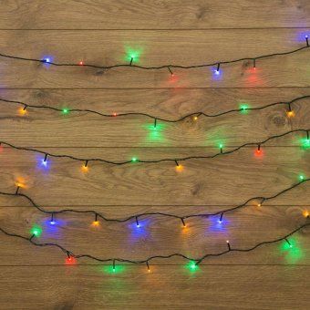 гирлянда светодиодная "твинкл лайт" 20м 160led мультиколор 10вт 220-240в ip20 с контроллером 8 режимов провод пвх темн. зел. neon-night 303-119 от магазина Штепсель и батарейка.