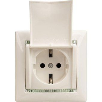 розетка 1-м сп valena 16а ip21 2p+e с заземл. защ. шторки с крышкой винты механизм бел. leg 774422 от магазина Штепсель и батарейка. - фото_3