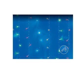 занавес led с эффектом мерцания uld-c3020-240/ttk multi ip44 3х2м соед. 240 сдиодов разноцвет. свет провод прозр. uniel ul-00007216 от магазина Штепсель и батарейка.