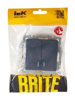 выключатель 2-кл. сп brite вс10-2-1-брм 10а с индик. механизм маренго iek br-v20-1-10-k35 от магазина Штепсель и батарейка. - фото_6