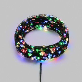 гирлянда светодиодная роса с контроллером 50м 500 led мультиколор ip20 230в зел. провод neon-night 303-289 от магазина Штепсель и батарейка. - фото_7