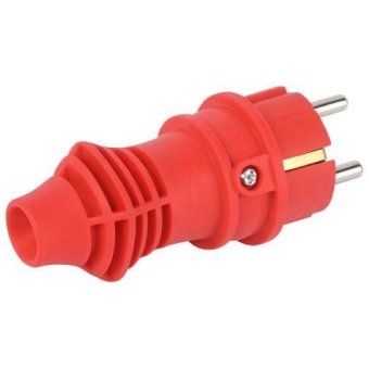 вилка прямая vx13-r-ip44 16а ip44 с заземл. каучук красн. эра б0069322 от магазина Штепсель и батарейка. - фото_3