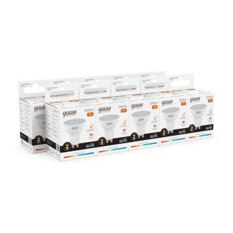 лампа светодиодная elementary 9вт mr16 софит 3000к тепл. бел. gu10 640лм gauss 13619 от магазина Штепсель и батарейка. - фото_7
