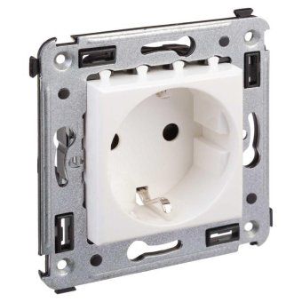 розетка 1-м сп 2мод. avanti "белое облако" 16а ip20 2p+e защ. шторки бел. dkc 4400003 от магазина Штепсель и батарейка. - фото_4