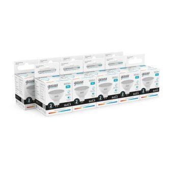 лампа светодиодная elementary 9вт mr16 софит 4100к нейтр. бел. gu5.3 660лм gauss 13529 от магазина Штепсель и батарейка. - фото_7