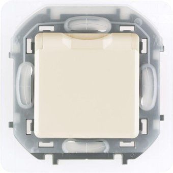 розетка 1-м сп inspiria 16а ip44 250в 2p+e защ. шторки с крышкой немецк. стандарт механизм сл. кость leg 673741 от магазина Штепсель и батарейка. - фото_3