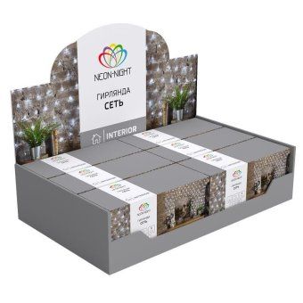гирлянда светодиодная "сеть" 1х1.5м 96led мультиколор 12вт 220-240в ip20 с контроллером 8 режимов провод пвх прозр. neon-night 215-119-6 от магазина Штепсель и батарейка. - фото_7