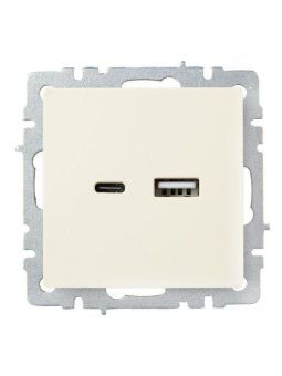 розетка brite usb a+c 18вт рю11-1-бркр механизм беж. iek br-u22-018-k10 от магазина Штепсель и батарейка. - фото_4