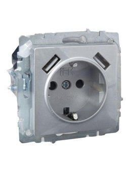 розетка brite рюш10-2-бра 16а с usb a+a 3.1а с заземл. защ. шторки механизм алюм. iek br-r14-16-u21-d31-k47 от магазина Штепсель и батарейка. - фото_8