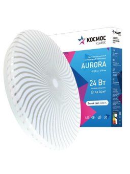 светильник светодиодный classic aurora 24вт 230в 4000к 1560лм 322х55мм настенно-потолочный космос kcauro24w_4000 от магазина Штепсель и батарейка. - фото_2