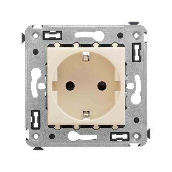 розетка 1-м сп 2мод. avanti "ванильная дымка" 16а ip20 2p+e защ. шторки беж. dkc 4405003 от магазина Штепсель и батарейка. - фото_2