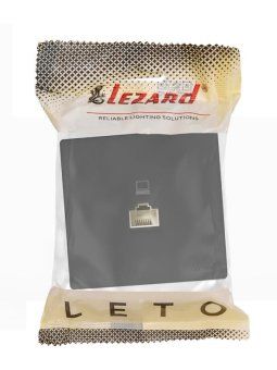 розетка компьютерная.1-м оп rj45 leto черн. бархат lezard 752-4200-139 от магазина Штепсель и батарейка. - фото_4