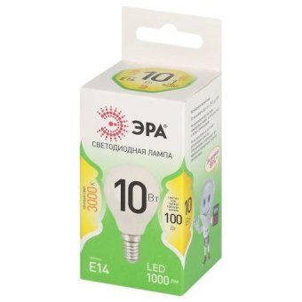 лампа светодиодная green line p45-10w-830-e14 gl 10вт шар 3000к свет тепл. e14 эра б0067065 от магазина Штепсель и батарейка. - фото_2