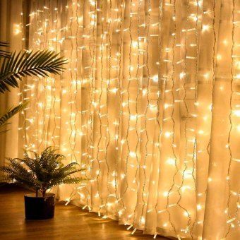 гирлянда светодиодная "дождь/занавес" 3х3м 400led тепл. бел. ip20 220в 8 режимов эра б0051873 от магазина Штепсель и батарейка.