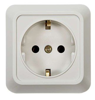 розетка 1-м bolleto с заземл. накл. 7028 бел. asd / in home 4680005959792 от магазина Штепсель и батарейка.