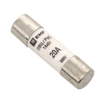 вставка плавкая цилиндрическая пвц 14х51 20а ekf pvc-14x51-20 от магазина Штепсель и батарейка.