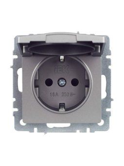 розетка brite рсбш10-3-44-брс 16а ip44 с заземл. защ. шторки с крышкой механизм сталь iek br-r16-16-44-k46 от магазина Штепсель и батарейка. - фото_7