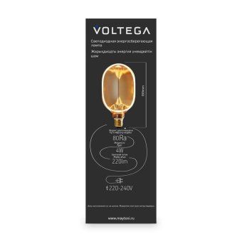 лампа светодиодная loft led o100 4вт 1800к e27 voltega 8540 от магазина Штепсель и батарейка. - фото_3