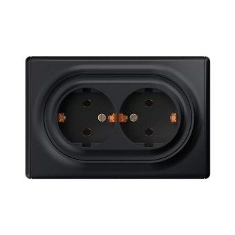 розетка 2-м сп florence 16а ip20 с заземл. винт. клеммы черн. 1e10401303 onekeyelectro 2172813 от магазина Штепсель и батарейка.