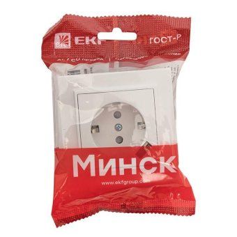 розетка 1-м сп минск 16а ip20 с заземл. защ. шторки с заряд. устройством usb 1а бел. ekf err16-028-100-usb от магазина Штепсель и батарейка. - фото_3