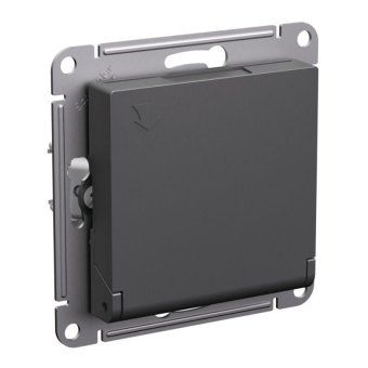 розетка atlasdesign 16а ip20 с заземл. защ. шторки с крышкой механизм базальт se atn001446 от магазина Штепсель и батарейка.