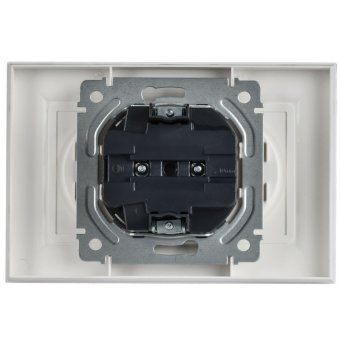 розетка 2-м сп brite рс12-2-браб 10а в сборе без заземл. без защ. шторок арктич. бел. iek br-r20-10-k91-f от магазина Штепсель и батарейка. - фото_3