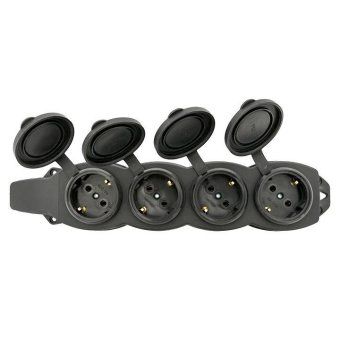 колодка 4-м 16а ip44 2p+pe 230в с защ. крышками каучук basic ekf rps-020-16-230-44 от магазина Штепсель и батарейка. - фото_3