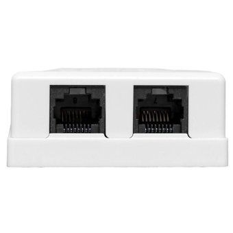 розетка настенная teracom кат.5e неэкранированная 2 порта rj-45 dual idc бел. ekf trc-wbox-2rj45-5eutp-wh от магазина Штепсель и батарейка. - фото_2