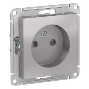 розетка 1-м сп atlasdesign 16а ip20 без заземл. защ. шторки механизм алюм. se atn000349 от магазина Штепсель и батарейка.