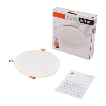 светильник светодиодный pled dl7 wh downlight 18вт 4000к 170х26мм ip54 дво встраив. pro jazzway 5046658 от магазина Штепсель и батарейка. - фото_4