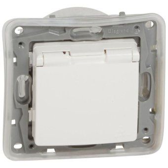 розетка 1-м сп etika 16а ip44 250в 2p+e с заземл. защ. шторки с крышкой немецк. стандарт безвинтов. клеммы механизм бел. leg 672232 от магазина Штепсель и батарейка. - фото_5