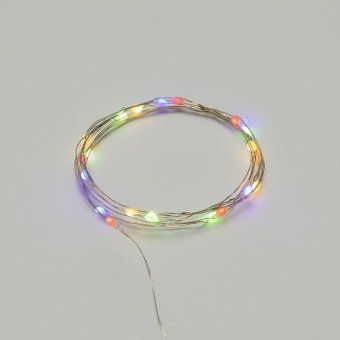 гирлянда светодиодная "роса" с крупными каплями 2м 20led мультиколор 0.1вт ip20 тонкий батарейный блок элементы питания 2хcr2032 (в компл.) neon-night 302-009 от магазина Штепсель и батарейка. - фото_7