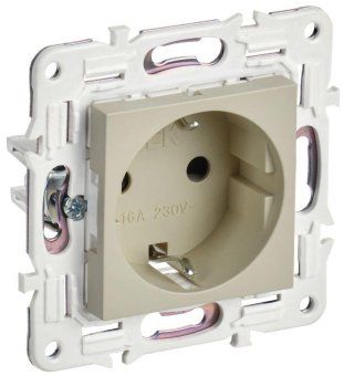 розетка skandy 16а с заземл. без защ. шторок sk-r05b беж. iek sk-r11-16-k10 от магазина Штепсель и батарейка.