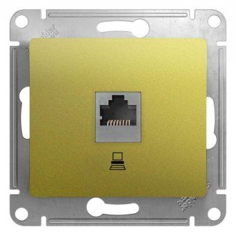 розетка компьютерная 1-м glossa rj45 кат.5e механизм фисташк. se gsl001081k от магазина Штепсель и батарейка.