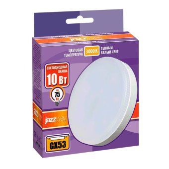 лампа светодиодная pled-gx53 10вт таблетка матовая 3000к тепл. бел. gx53 800лм 230в jazzway 1029072 от магазина Штепсель и батарейка. - фото_2