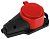 колодка эра kx-1e-red-ip44 каучуковая с заземлением 1 розетка 16a ip44 красн. эра б0068412 от магазина Штепсель и батарейка.