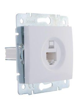 розетка компьютерная 1-м сп karina rj45 механизм бел. lezard 707-0288-139 от магазина Штепсель и батарейка. - фото_2