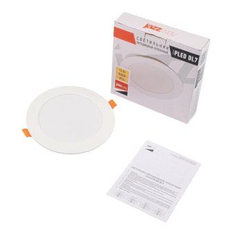 светильник светодиодный pled dl7 12вт 3000к ip54 1020лм wh встраив. бел. pro jazzway 5069060 от магазина Штепсель и батарейка. - фото_4