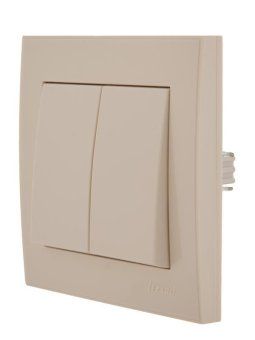 выключатель 2-кл. сп rain ip20 крем. lezard 703-0303-101 от магазина Штепсель и батарейка. - фото_4
