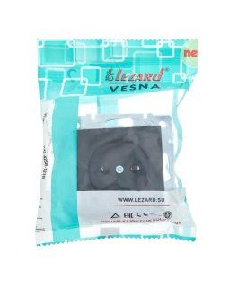 розетка 1-м сп vesna без заземл. пбт механизм черн. бархат lezard 742-4288-121b от магазина Штепсель и батарейка. - фото_5