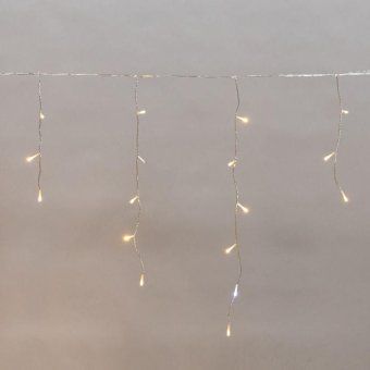 гирлянда светодиодная "айсикл" (бахрома) 25х0.6м 588led тепл. бел. 11.9вт 230в ip44 эффект мерцания провод прозр. neon-night 255-596 от магазина Штепсель и батарейка.