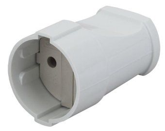 розетка кабельная без заземл. прямая 10а бел. rx1-w эра б0039680 от магазина Штепсель и батарейка.