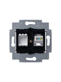 розетка компьютерная levit rj45 кат.5e с заглушкой сталь abb 2chh295117a6069 от магазина Штепсель и батарейка. - фото_4