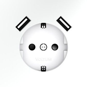 розетка 1-м сп s70 16а с usb a+a с заземл. защ. шторки механизм бел. матов. voltum vls040402 от магазина Штепсель и батарейка. - фото_3