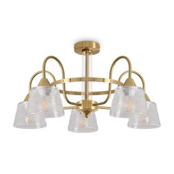 светильник caramel 5х60вт e27 ip20 подвесной freya fr5522pl-05bs1 от магазина Штепсель и батарейка. - фото_2