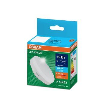 лампа светодиодная led g4 value lvgx53120 12w/965 cri95 12вт 6500к 1200лм таблетка матов. gx53 170-250в osram 4058075582217 от магазина Штепсель и батарейка. - фото_2