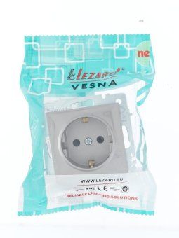розетка 1-м сп vesna с заземл. защ. шторки пбт механизм платина lezard 742-3588-124b от магазина Штепсель и батарейка. - фото_5