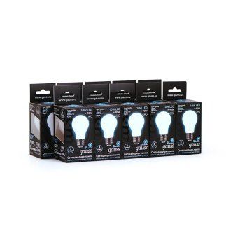 лампа светодиодная филаментная black filament 10вт a60 грушевидная матовая 4100к нейтр. бел. e27 860лм gauss 102202210 от магазина Штепсель и батарейка. - фото_4