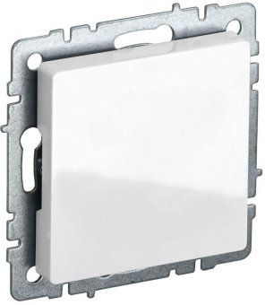 заглушка с суппортом brite мз10-брб механизм бел. iek br-pl10-k01 от магазина Штепсель и батарейка.